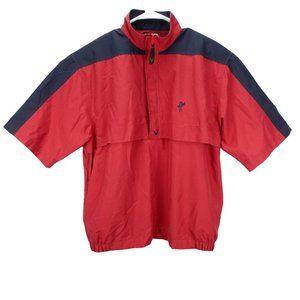 Callaway Golf Men's Short Sleeve Windbreaker Jacket Size L Water Repellant Caped